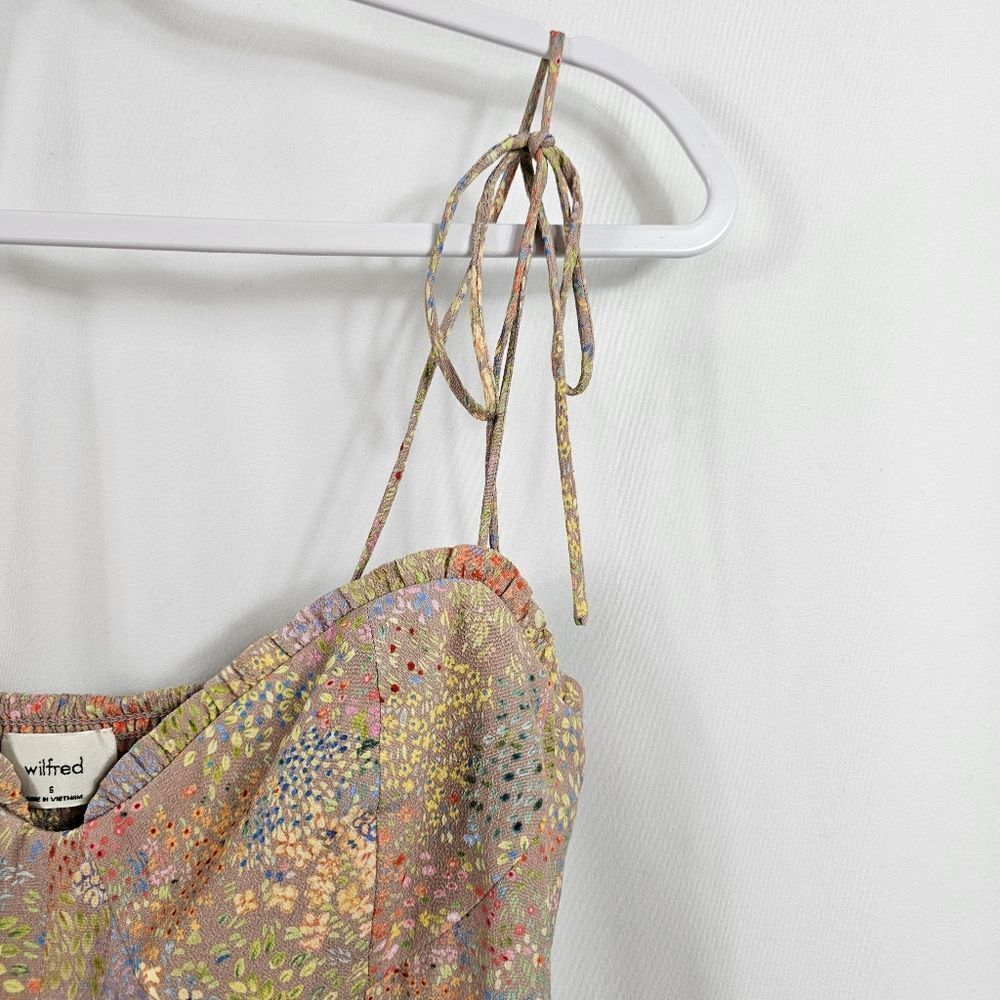 Aritzia Wilfred Fable Dress in Floral Multi Color - Size 6 - Picture 4 of 9
